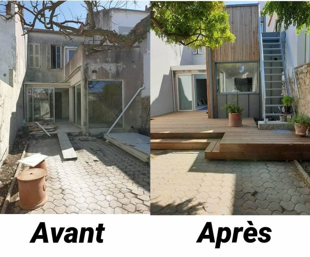 rénovation extension avant apres la rochelle